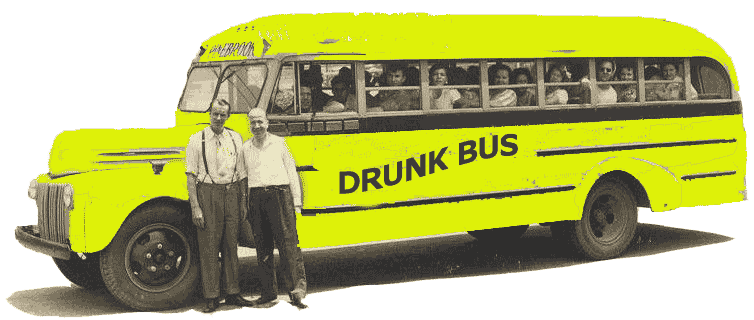 kids yelled at their drunk bus